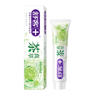 舒客舒克茶真萃牙膏亮白清洁护齿养龈清新口气异味男女士家用175g