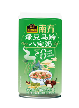 南方黑芝麻八宝粥绿豆马蹄五黑0添加低脂即食饱腹