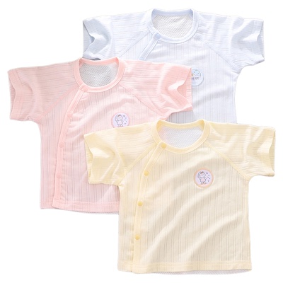 婴儿短袖上衣单件新生儿半袖家居