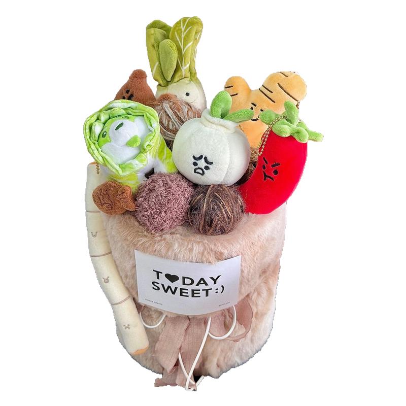 菜狗玩偶花束成品生日礼物送男女