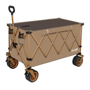 森米乐露营车超大号户外野营旅行摆摊可折叠特大加长聚拢款手推车