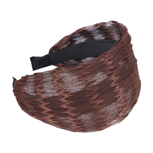 波纹网纱遮白发头饰遮盖神器头箍压发发带春秋洋气时尚宽边发箍女