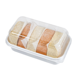 蛋糕卷包装盒山姆瑞士卷分装盒梦龙卷甜品切片件桃酥毛巾卷打包盒