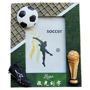 足球3D创意软装工艺纪念礼品相框球队比赛球迷生日个性定制小礼物
