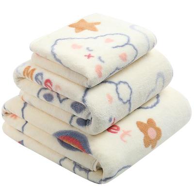 洁丽雅印花浴巾吸水家用