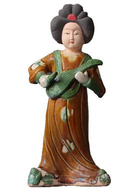 陶瓷乐器家居客厅彩绘艺术风古玩