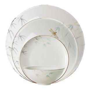 华光国瓷 高档骨瓷餐具碗碟套装4-8人份中式乔迁送礼轻奢碗具套装