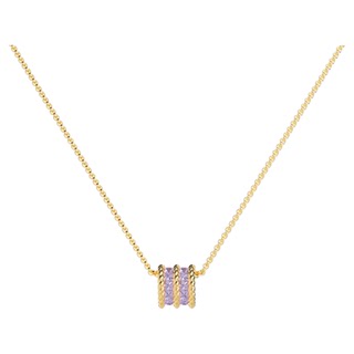 APM Monaco淡紫色Cordage Pavé Lilas项链扭纹可调节锁骨链礼物