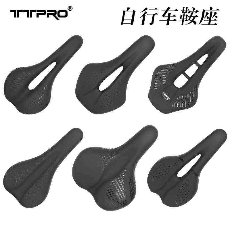 TTPRO公路山地折叠自行车鞍座中空黑色透气舒适车座坐垫单车配件