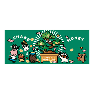 摇钱树超大号鼠标垫创意工位招财办公桌垫皮革防水可擦工位键盘垫