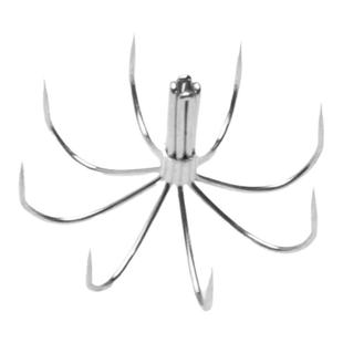 海钓鱿鱼钩墨鱼钩多爪花钢钩圆角伞型钩木虾配件无倒刺八爪鱼鱼钩