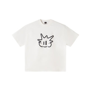 RIC菠萝头藏青色短袖T恤男生新款夏季宽松潮牌情侣凉感速干半袖女