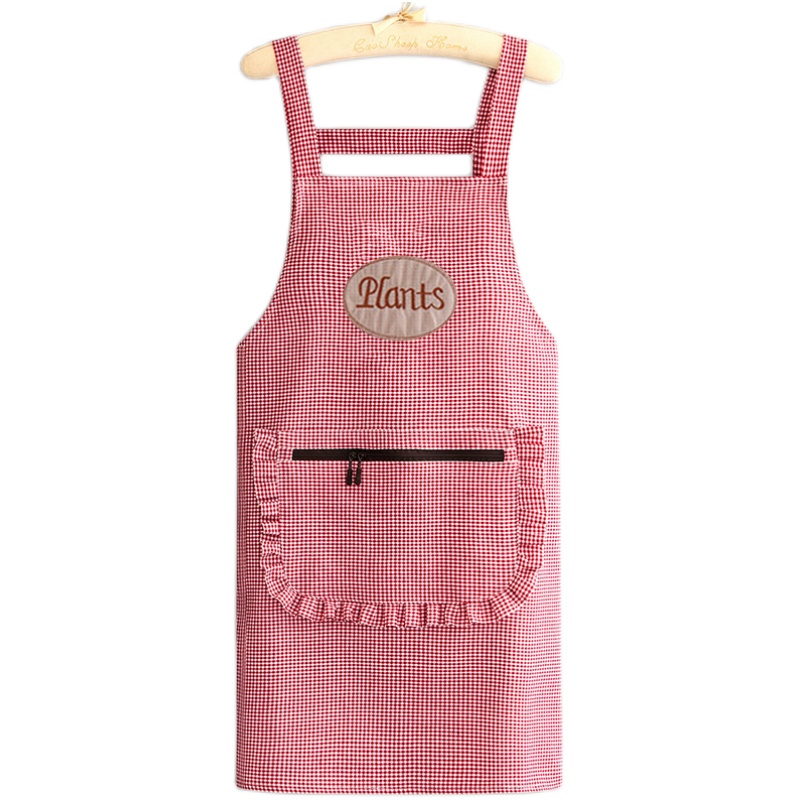 棉布围裙家用厨房罩衣防污耐磨上班工作服女护衣卡通成人长袖