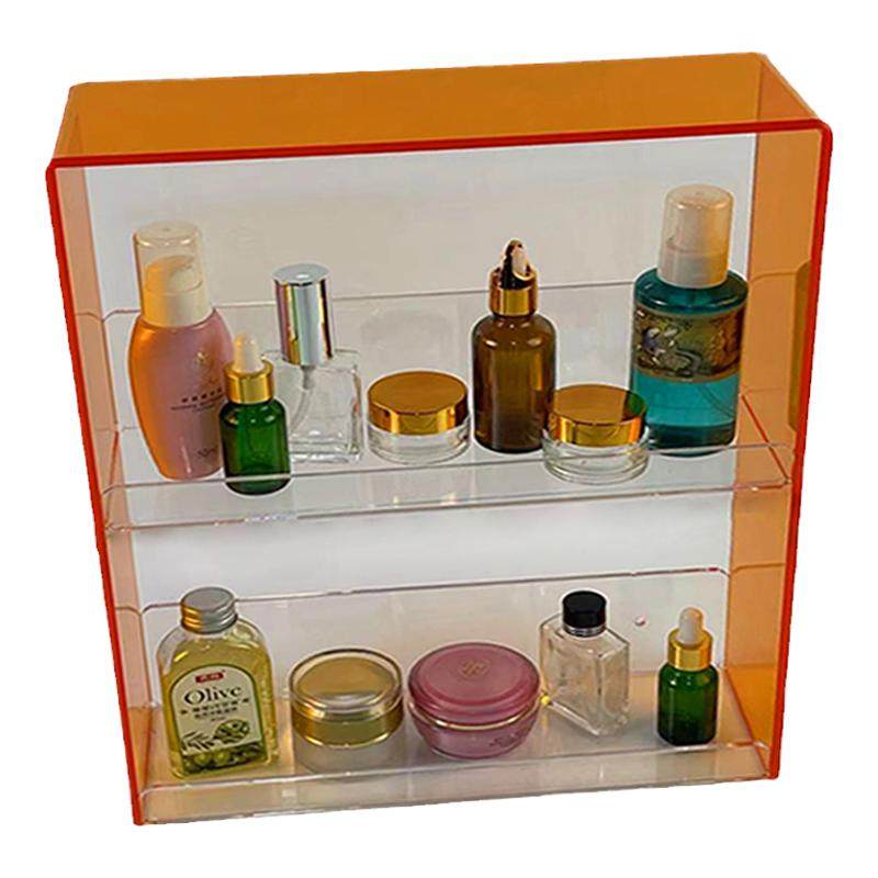 免打孔浴室置物架亚克力墙上多层化妆品卫生间洗漱台收纳架子居家