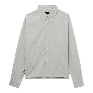 BEAMS男装细格纹长袖衬衫2025冬季新款简约通勤翻领衬衣110310XP