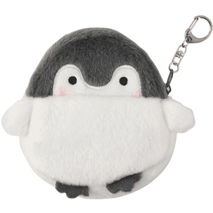 企鹅零钱包毛绒书包挂件可爱卡包随身口红包日系钥匙收纳小包