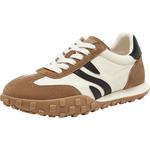 百思图2025秋季商场新款百搭舒适红色德训鞋女运动休闲鞋I0900AM5