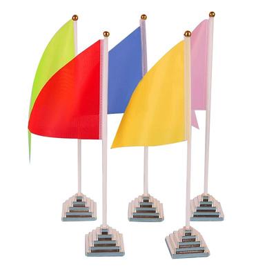 银色小红旗包邮8号桌面摆件