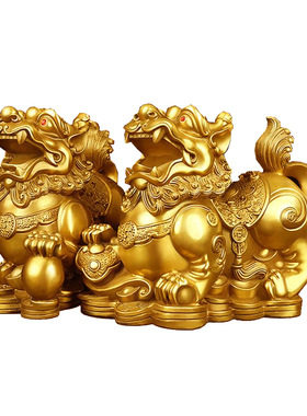 铜貔貅摆件一对客厅店铺开业礼品