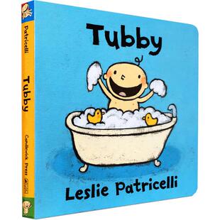 英文原版一根毛小脏孩小毛孩系列Tubby洗澡澡Leslie Patricelli低幼英语入门启蒙纸板书洗白白亲子共读图画正版书早教故事绘本