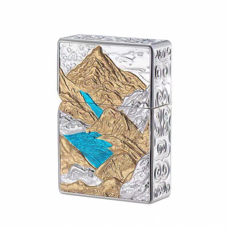 佐罗金山银山重盔甲煤油打火机