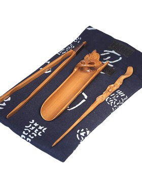台湾竹艺师廖壹男茶艺梅兰竹菊