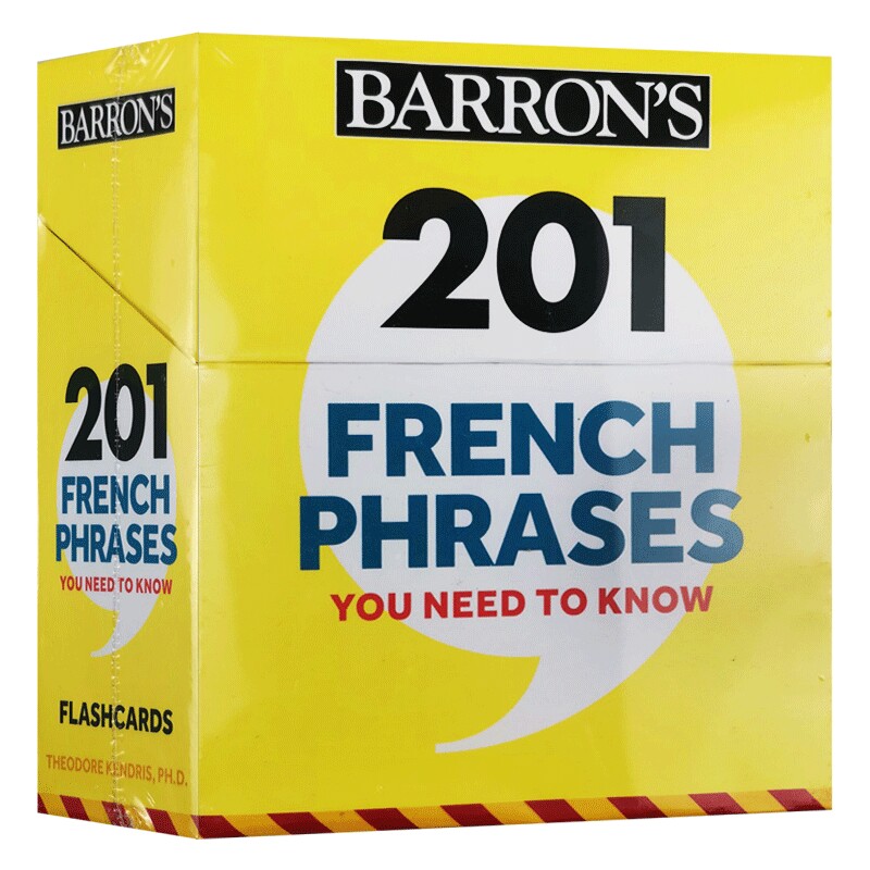 巴朗201个你需要知道的法语短语 词汇卡 英文原版 201 French Phrases You Need to Know Flashcards 英文版进口原版英语书籍