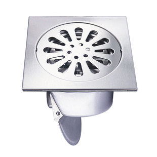304不锈钢地漏大排量淋浴户外庭院防毛发小飞虫阳台防臭虫110管75
