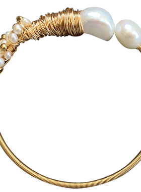 清仓处理天然异形珍珠复古风手链