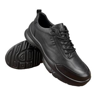 25秋季新款透气真皮运动鞋软底是商务休闲鞋男士黑色公务休闲皮鞋