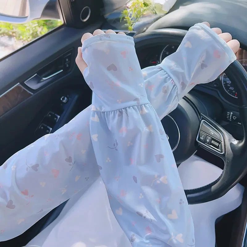 冰袖防晒袖套2025新款冰丝加长手袖女款夏季宽松防紫外线骑行开车