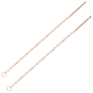 925纯银耳线配件女 18K金万能耳线diy翡翠平安扣珍珠耳环流苏材料