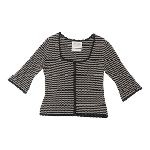 o cloche code_黑白织花开衫  抹胸连身长裤