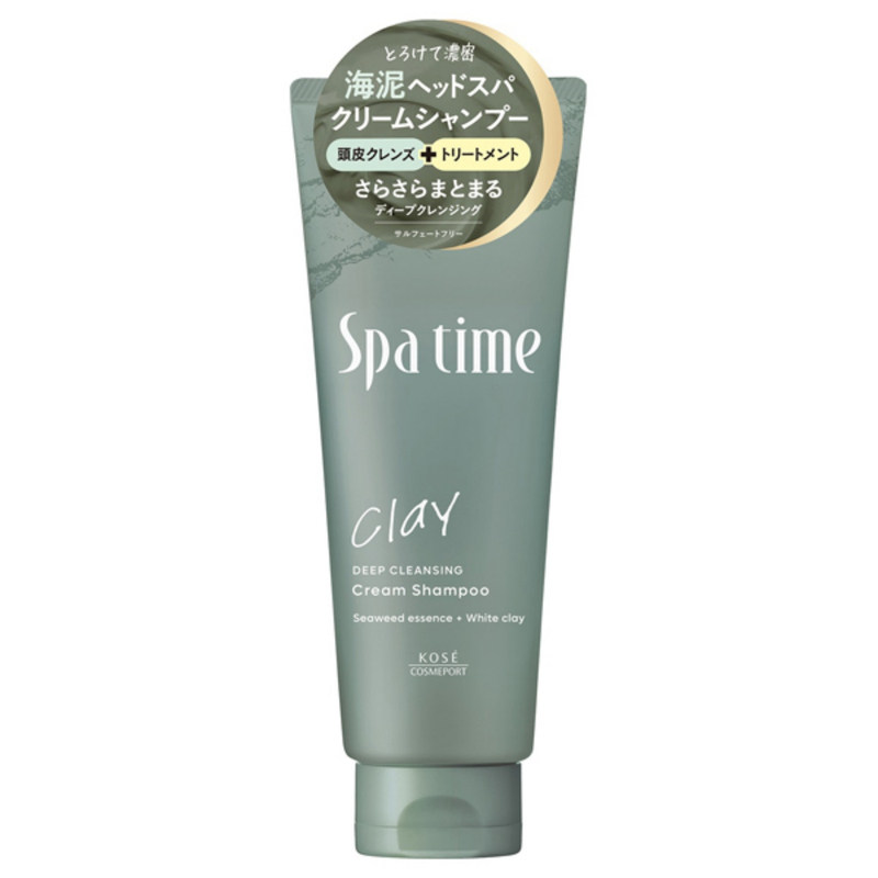 日本代购Spa time洗发水kose奶油洗发护发蛋白营养液深水炮弹高丝