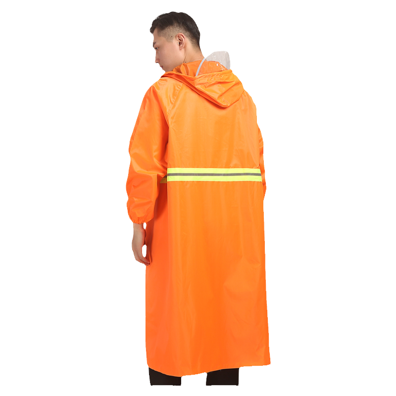 环卫大褂雨衣双反光条长款连体男防雨水加厚成人防水雨披保洁园林
