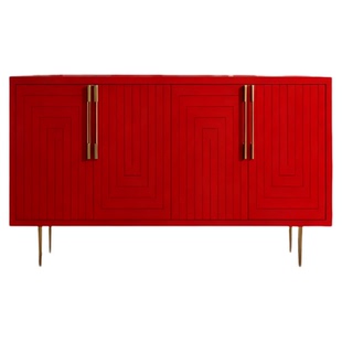 意式极简鞋柜钢琴烤漆餐边柜现代简约对开门玄关大容量收纳储物柜