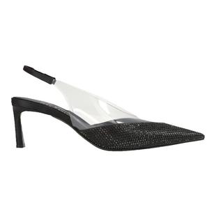 Sergio Rossi/SR女鞋EVANGELIE系列钻饰尖头细跟露跟凉鞋高跟鞋