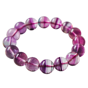 PLSTONE普琳丝天然水晶7A+稀有双色玻利维亚紫黄晶手链手串女