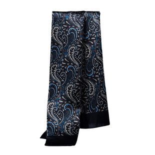 真丝围巾男秋冬高级感护颈杭州丝绸男士丝巾男式围脖男款冬季薄款