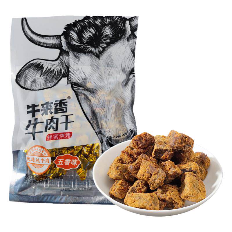 牛来香牛肉干牛肉粒蜂蜜烧烤365g