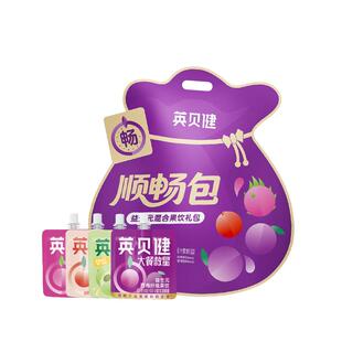 英贝健西梅汁大餐救星益生元西梅纤维果饮70ml*12袋果蔬汁饮料