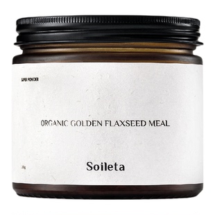 Soileta有机黄金亚麻籽粉180g 熟粉即食代餐膳食纤维烘焙Omega3