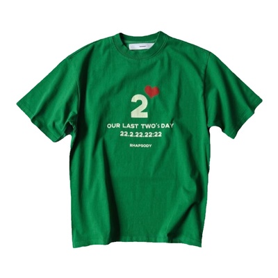 Rhapsody短袖潮流情侣青少年做旧