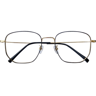 加宽145mm超轻纯钛多边形眼镜框架女可配近视镜男时尚大方框大脸