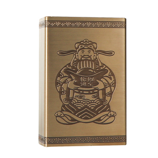 新款黄铜烟盒20支装滑盖粗烟盒软硬盒通用烟壳套男便携高档保护套
