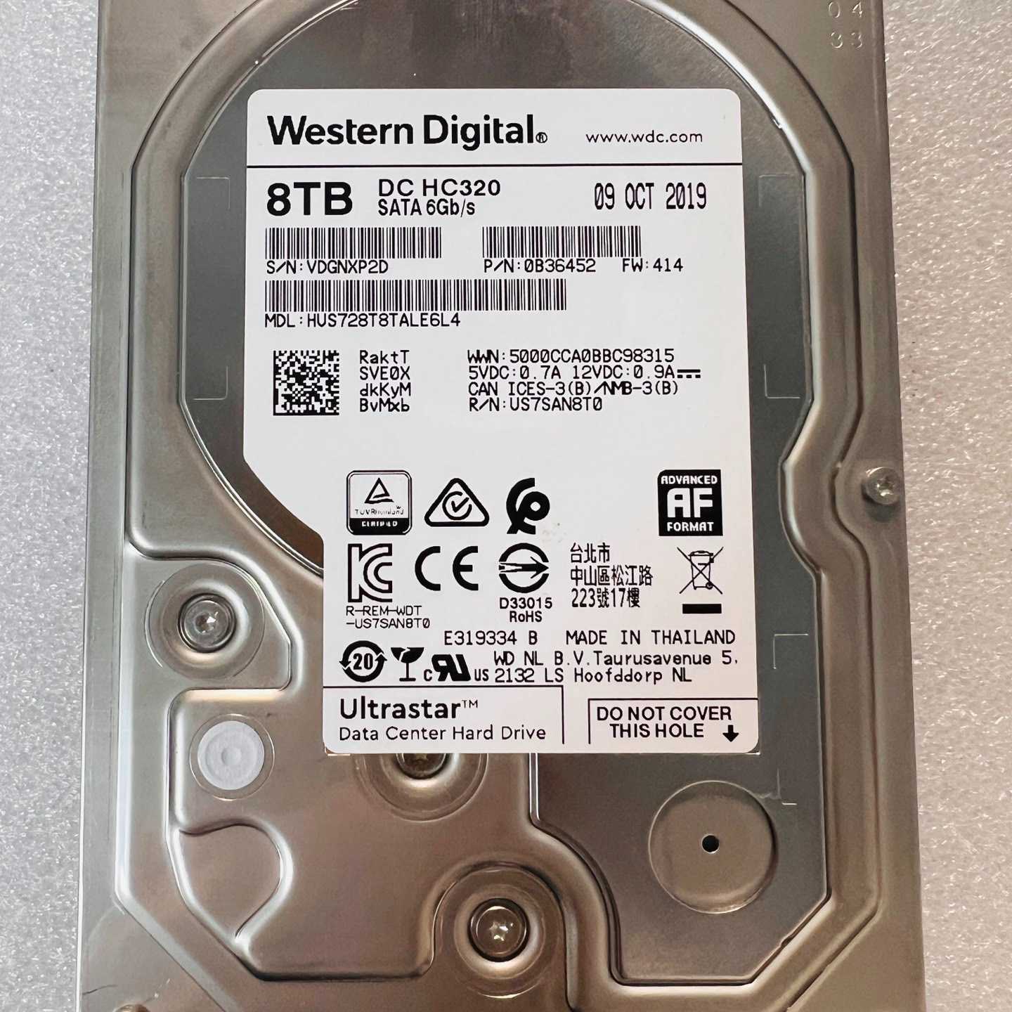 西数8T企业级硬盘 Ultrastar DC HC320议价图片