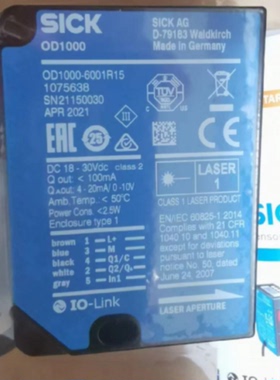 议价现货特价德国原装西克SICK距离传感器OD1000-6001R15 货号107