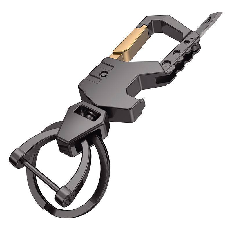 男士高档多功能汽车钥匙扣带小刀开瓶器2025新款高级感锁匙环腰挂