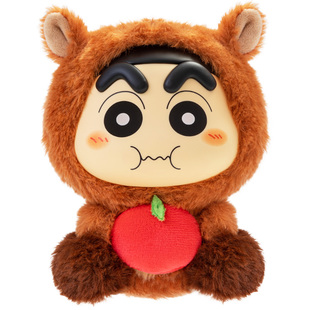 灵动创想蜡笔小新盲盒Q萌动物毛绒公仔玩偶女生周边摆件新年礼物