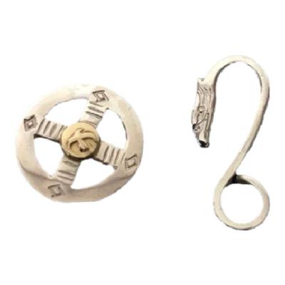 diy不同纯银鹰头吊坠配件金轮